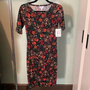 Lularoe xxs multi colored Julia dress